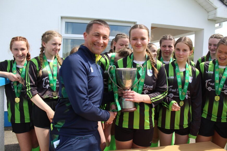 Coláiste na Coiribe girls complete All-Ireland Cup double