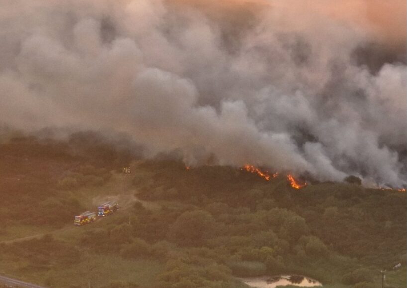 Huge gorse fire brought under control outside Galway city last night