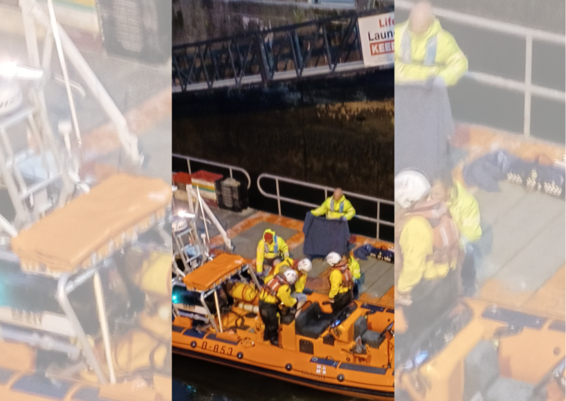 Galway RNLI rescues casualty following fall from Nimmo’s Pier in the city.