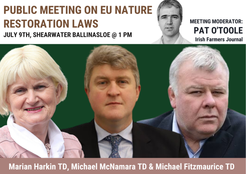 Ballinasloe to host Significant Public Meeting tomorrow to discuss controversial Nature Restoration Laws
