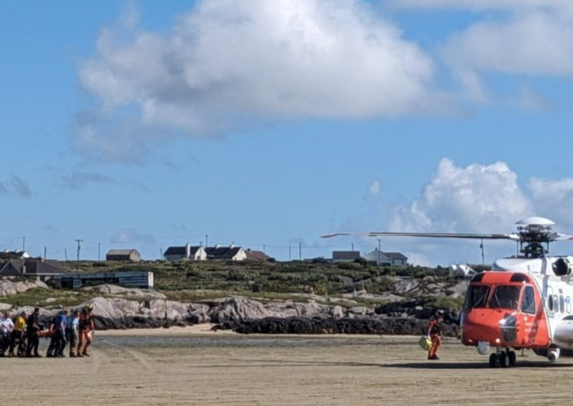 Cleggan Coast Guard involved in two rescues yesterday on Omey Beach