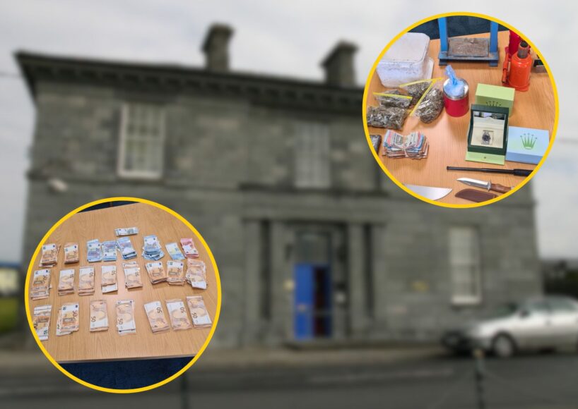 Gardai charge nine people with cash and drug seizure in Ballinasloe