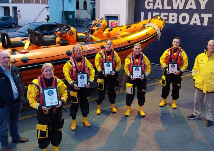 Galway RNLI volunteer crew presented with long service awards