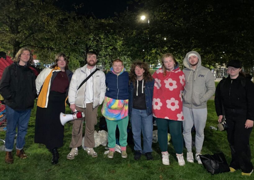 Students brave Storm Agnes to camp out in Eyre Square to highlight housing crisis