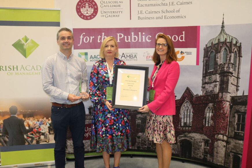 University of Galway Professor Alma McCarthy honoured at Irish Academy of Management conference