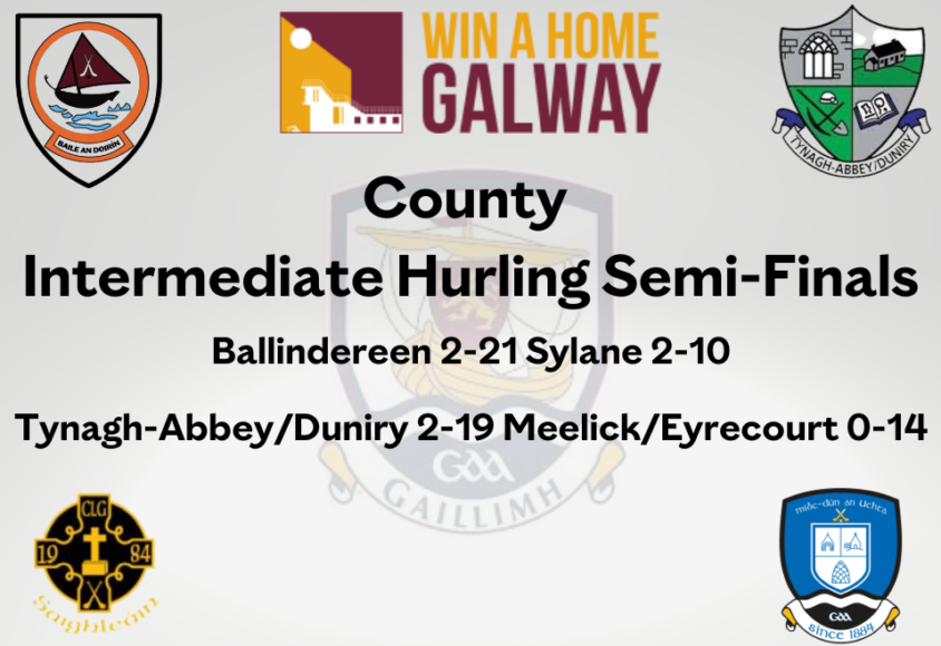 Ballindereen and Tynagh Abbey-Duniry book places in County Intermediate Hurling Final