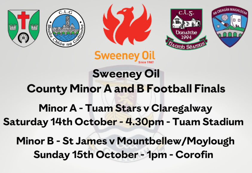 County Minor A and B Football Finals to take place this weekend.