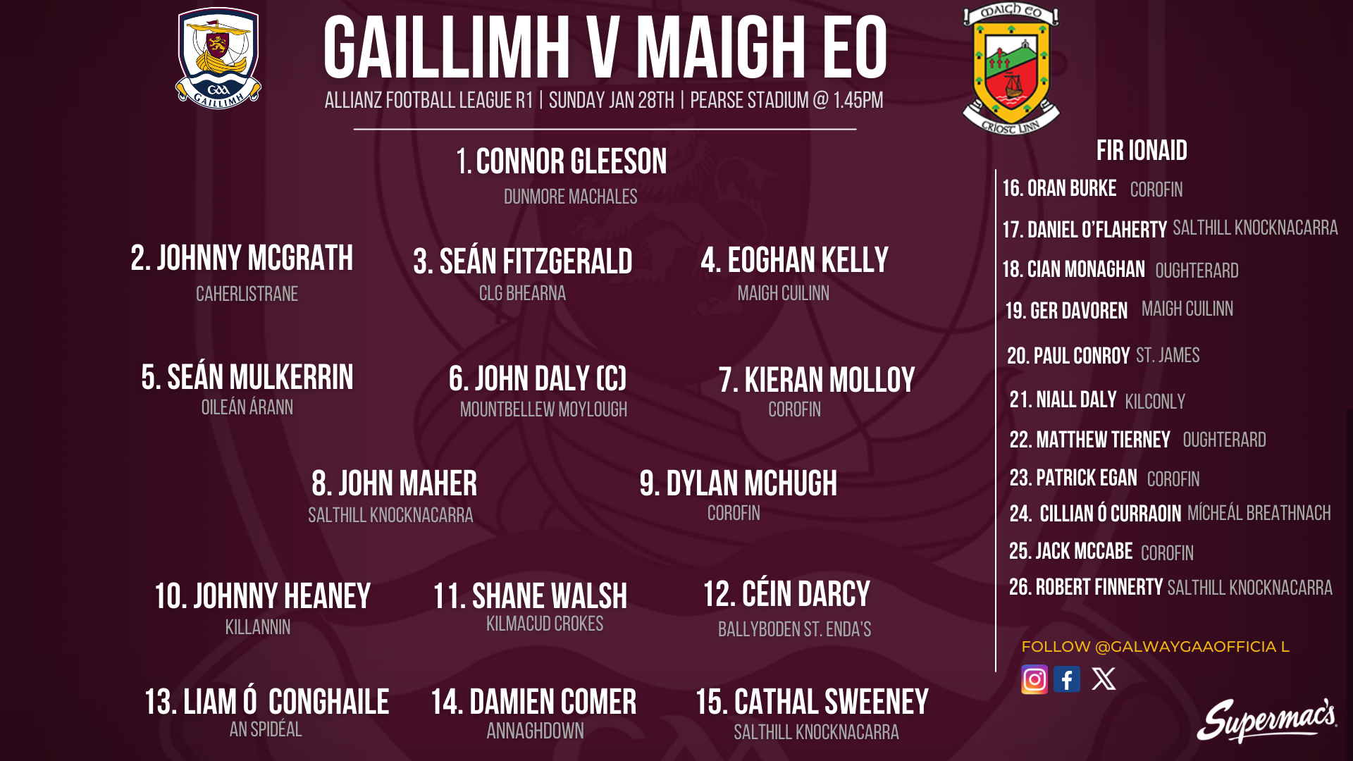 Galway vs Mayo (National Football League Preview with Jonathan Higgins