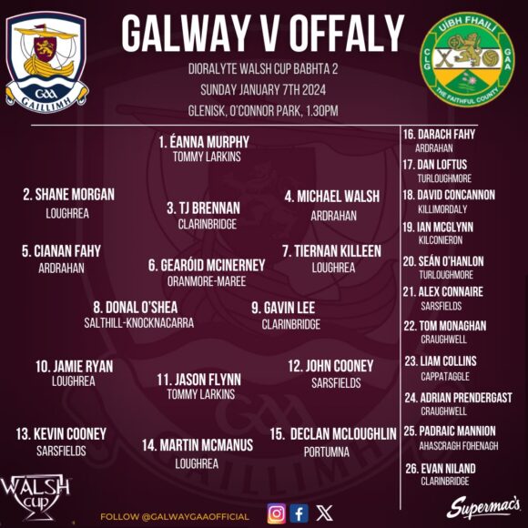 Galway Senior Hurling team named for Walsh Cup opener against Offaly