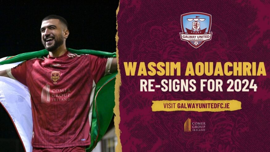 Wassim Aouachria signs new contract with Galway United