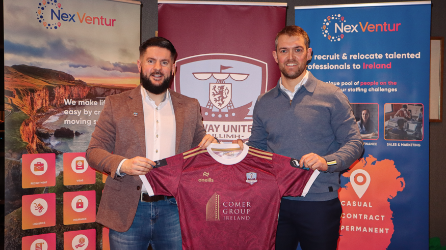 NexVentur announced as Galway United’s Official Away Game Partner for 2024