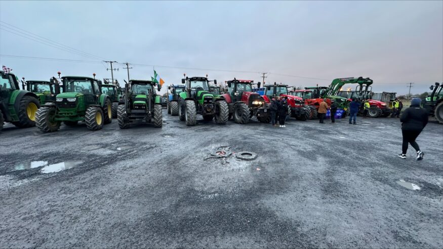 Tractor protest from Carnmore Cross into the city