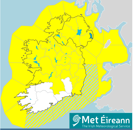Shortened time period tomorrow for Galway’s Status Yellow snow and ice warning