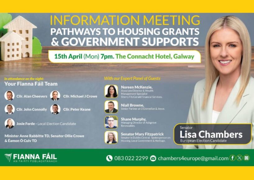 Public info meeting in Galway city tonight on housing grants and supports
