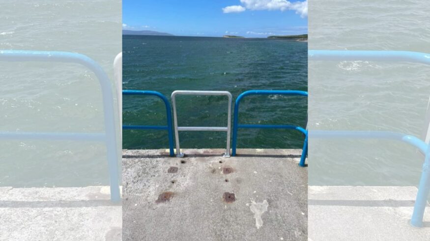 Railing off of middle platform at Blackrock diving tower in Salthill was “mistake” that is now corrected
